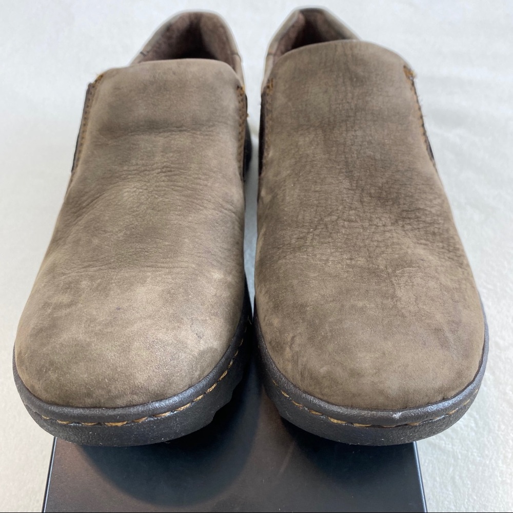Born Phoebe Nubuck Taupe Slip On Loafers - Picture 7 of 15